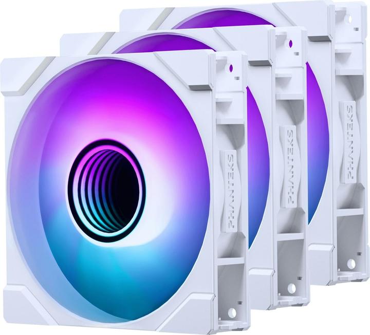 Actual product image Phanteks M25 Gen2 PWM D-RGB fan, 3-pack - 120mm, white (120 mm, 3 x)