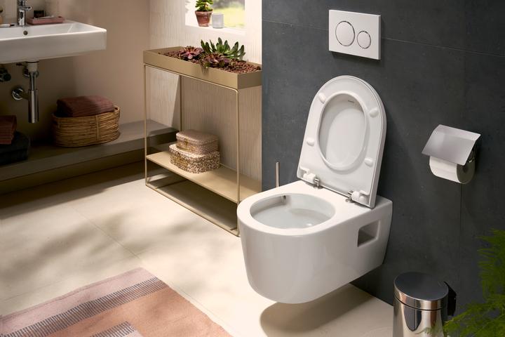 Produktbild hansgrohe EluPura Original S WC-Sitz, mit Deckel, weiss, 365x440x45mm