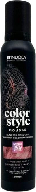 Indola Color Style Mousse Erdbeer - Rosé (200 ml, Schaumfestiger)