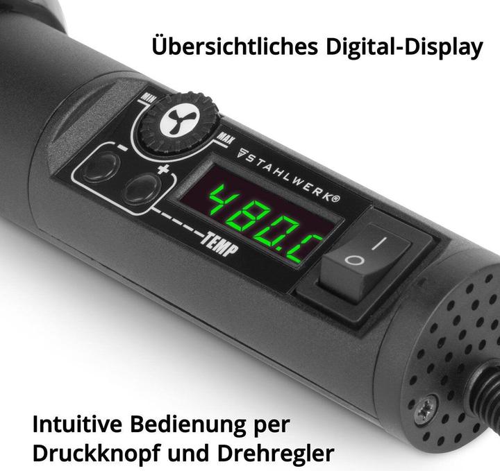 Produktbild Stahlwerk Lötstation Heissluftgebläse HLG-480 ST mit 700 W und 100-480°C Lötgerät