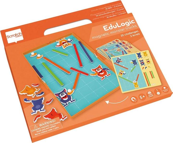 Actual product image Scratch Magnet educational game monster (German, French, English, Italian)