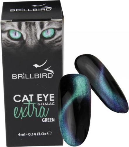Immagine prodotto BrillBird Occhi di gatto verde extra 4ml (Verde extra, Smalto per unghie effetto gel)