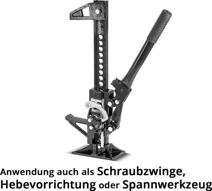Immagine prodotto Stahlwerk Cric a cremagliera 20" 3t 33cm Cric agricolo verricello a bastone Cric offroad