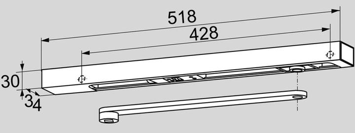 Image du produit Dormakaba Glissière avec levier G-EMF Contur Design (Porte-fenêtre, Porte en bois, Porte de chambre, Porte d'entrée, Intérieur)