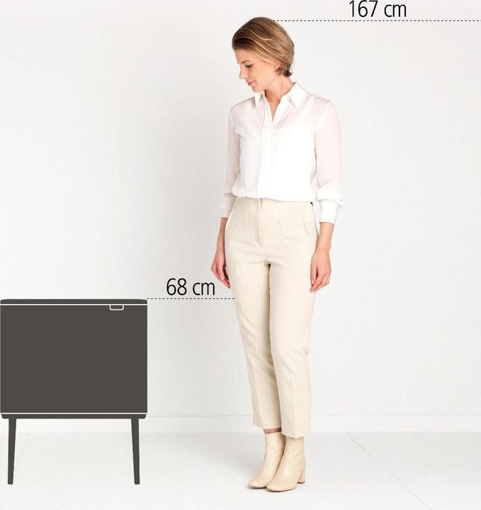Immagine prodotto Brabantia Cestino per il riciclaggio Bo Touch Bin 11 l/23 l, Beige chiaro (34 l)