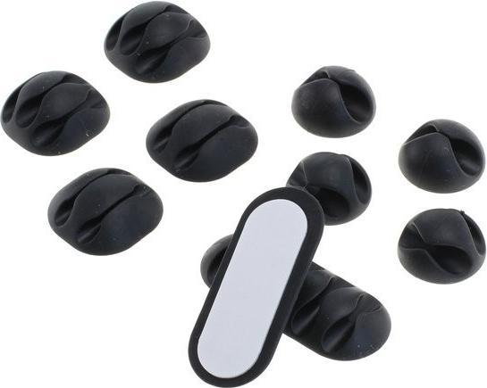 Actual product image AccuCell Cable management, the cable clips, cable holder in a set of 10 black