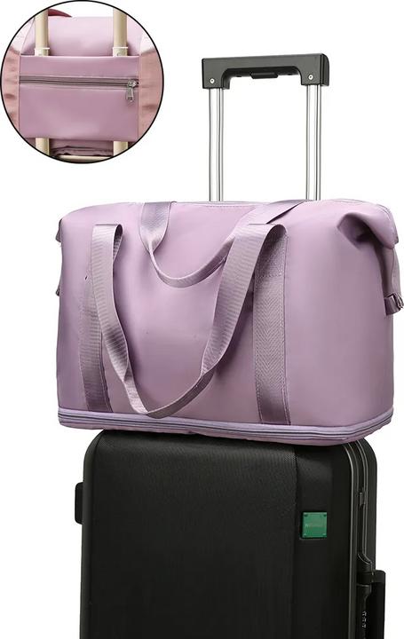 Image du produit Only-Bags.Store Sac de voyage en nylon imperméable sport gymnase fourre-tout, lavande