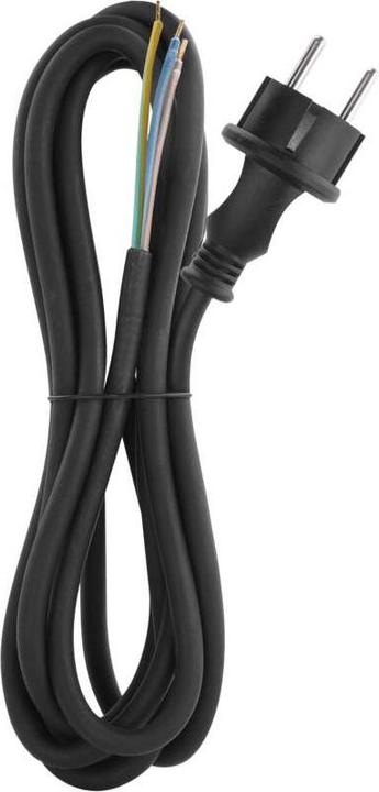 Actual product image Emos Flexo cord rubber/neoprene 3×1.5mm2, 3m, black (3 m)