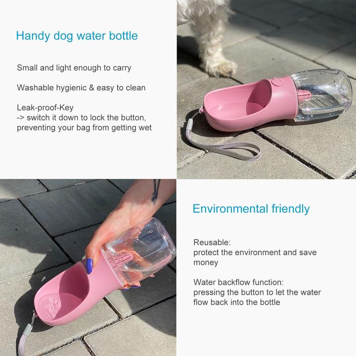 Produktbild Intirilife Tragbare Hunde Trinkflasche (0.35 l)