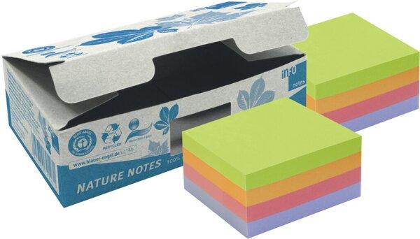 Image du produit Papillons adhésifs recyclés Standard couleurs assorties 8 blocs (75 x 75 mm)