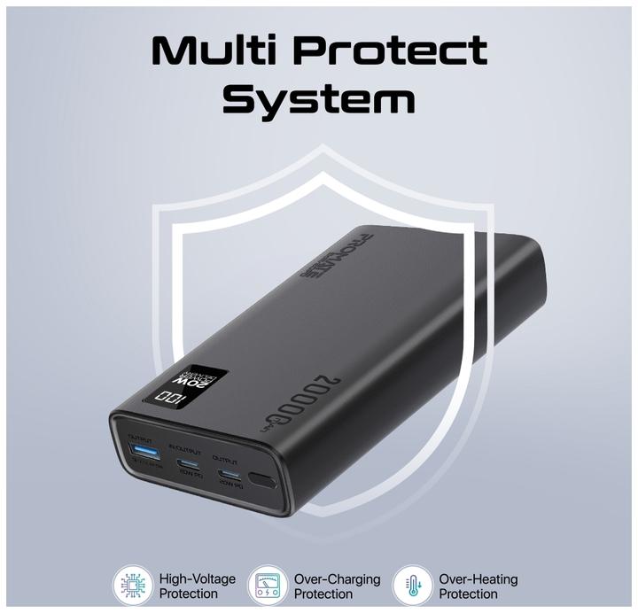 Actual product image ProMate Bolt-20PD Powerbank 20000mAh (20000 mAh, 20 W, 74 Wh)
