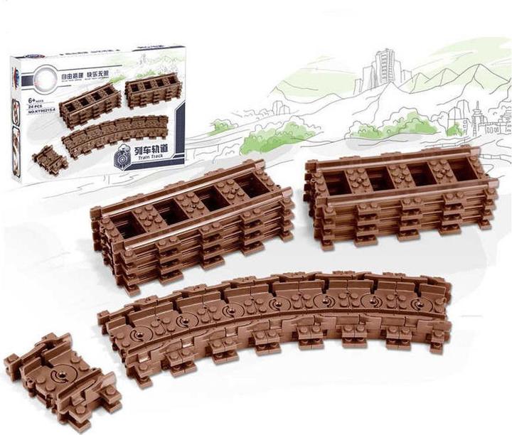 Kazi Train Track Schienen-Set Geraden + Flex-Schienen
