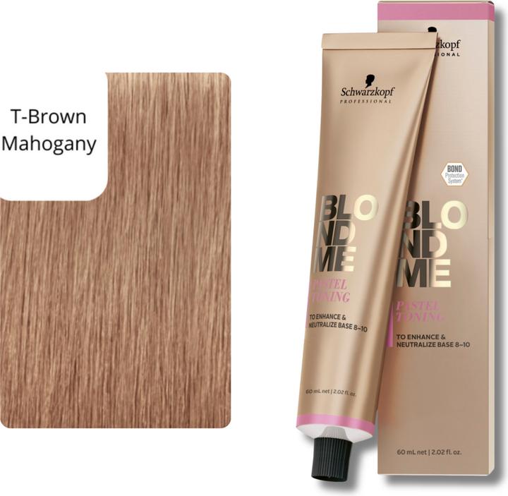 Produktbild Schwarzkopf Blondme - Pastel Toning Brown Mahogany (T-Brown Mahogany)