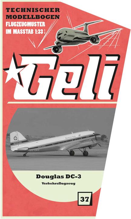 Produktbild Geli douglas dc-3 kartonmodell
