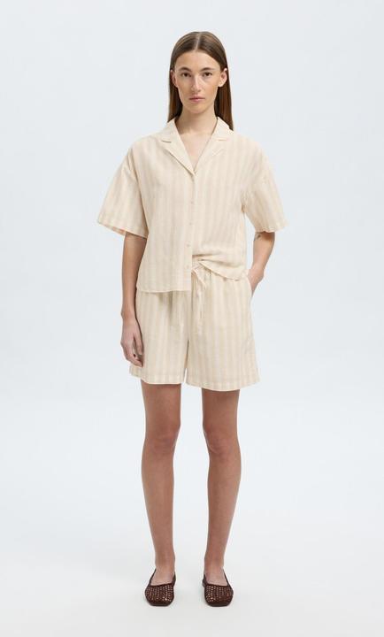 Immagine prodotto Selected Homme Kurzarm Bluse aus Leinengemisch (38)