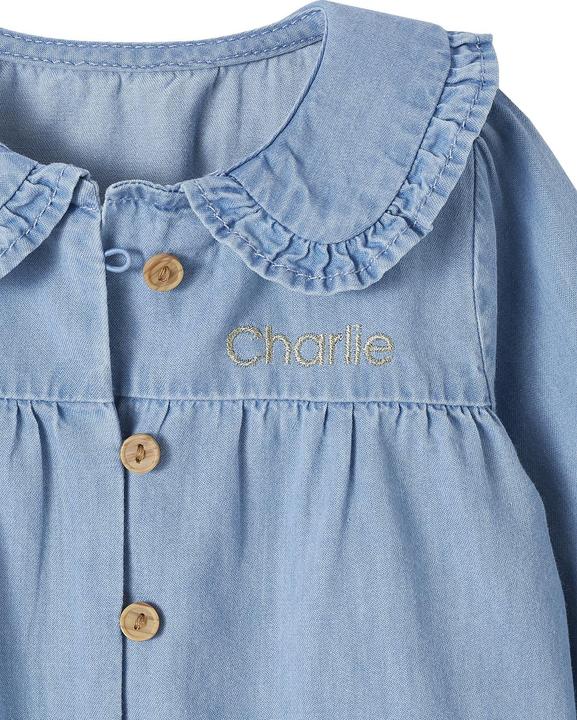 Immagine prodotto Vertbaudet Camicetta da bambino in denim chiaro, personalizzabile (74)