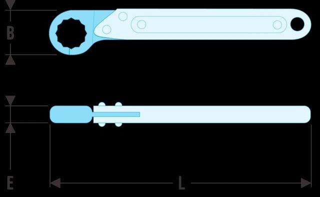 Actual product image Facom Openend ratchet ring wrench (10 mm)