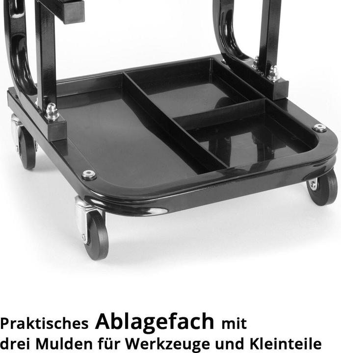 Image du produit Stahlwerk Tabouret d'atelier WRS-35 ST Noir avec capacité de charge de 136 kg Siège d'atelier (1 x)