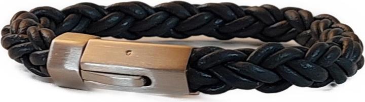 Immagine prodotto Thomss Bracciale in pelle No.16 unisex in pelle blu scuro e chiusura in acciaio inossidabile circonferenza (21 cm, Acciaio inossidabile, 100% pelle)