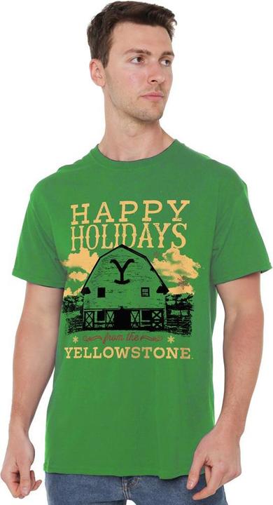 Produktbild Yellowstone Happy Holidays TShirt weihnachtliches Design (4XL)