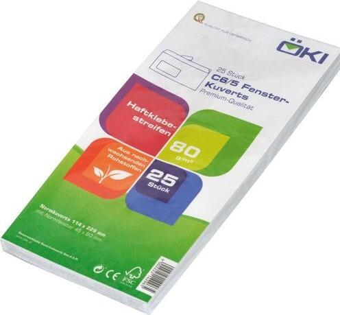 Actual product image ÖKI Envelopes DIN long with window Offset white adhesive 25 pcs. (229 x 114 mm, 25 x)