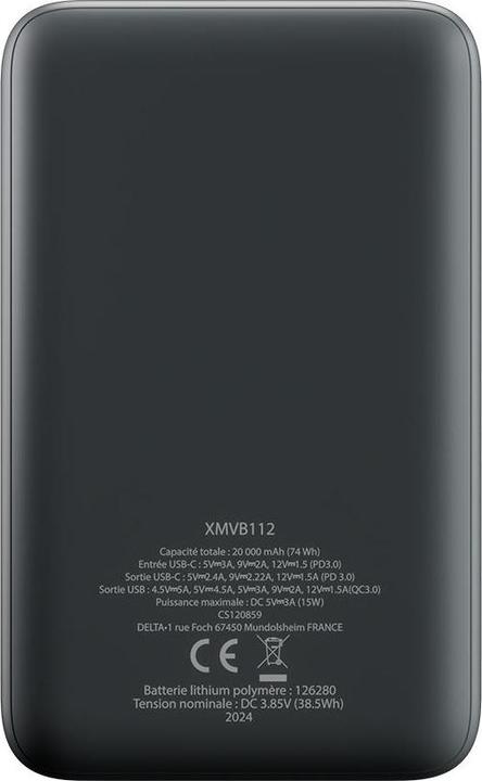 Immagine prodotto Livoo Mini20 - Batteria esterna USB-C da 18 W - 20.000 mAh (20000 mAh, 18 W, 18 Wh)