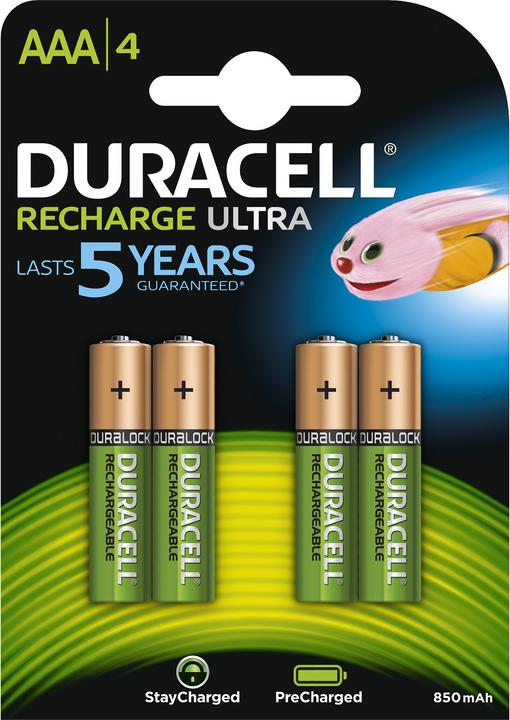 Actual product image Duracell Recharge Ultra (4 pcs., AAA, 900 mAh)