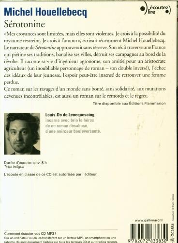 Produktbild Houellebecq:Sérotonine,CD (Houellebecq Michel, Französisch)