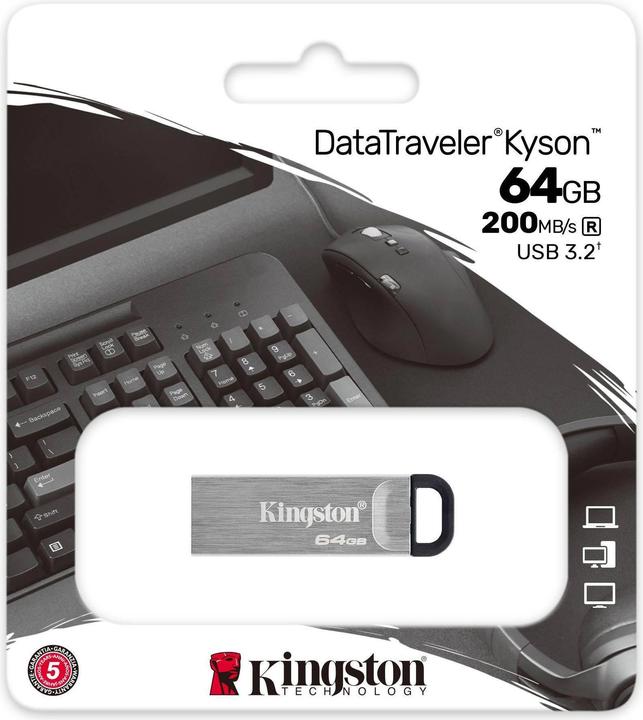 Image du produit Kingston DataTraveler Kyson (64 Go, USB-A)