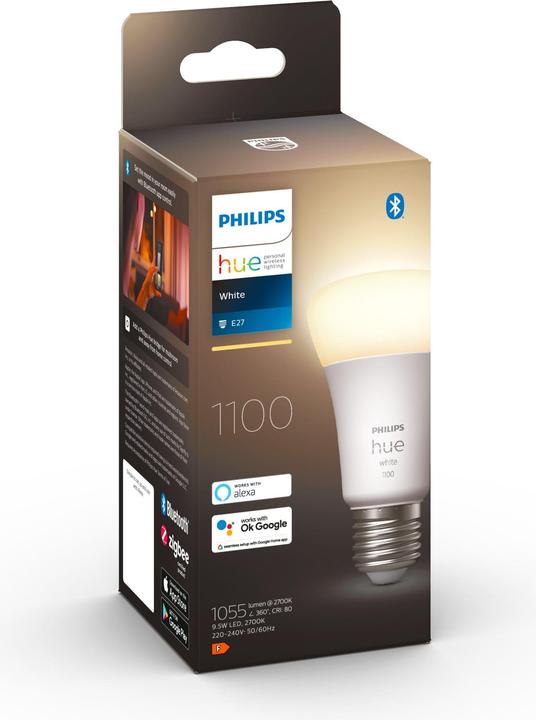 Actual product image Philips Hue White (E27, 9.50 W, 1050 lm, 1 x, F)