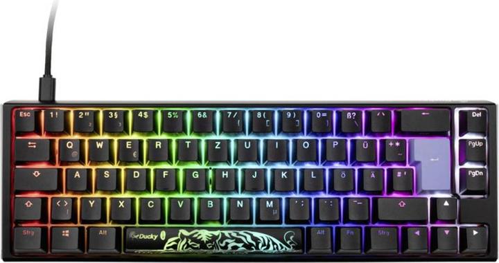 Actual product image Ducky One 3 Classic Black/White SF Gaming Keyboard, RGB LED - MX-Black (DE, Cable)