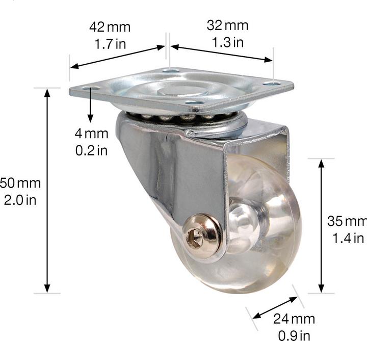 Actual product image Wagner System Design castor