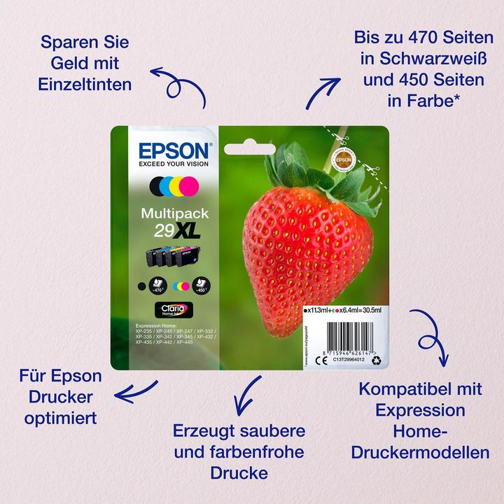 Image du produit Epson 29 Accueil Claria (M, CF, C, Y)