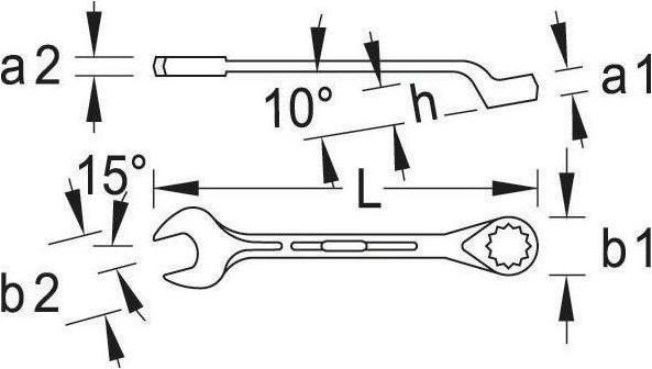 Actual product image Gedore 1 B 1.1/8AF Combination spanner UD profile 1.1/8" (1 1/8")