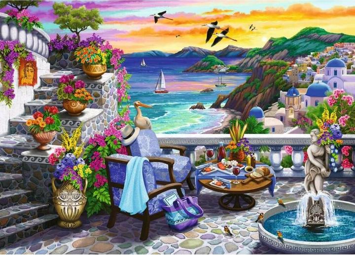 Produktbild Ravensburger Grossformatiges 2D-Puzzle Sunset over Santorini 300 Teile (300 Teile)