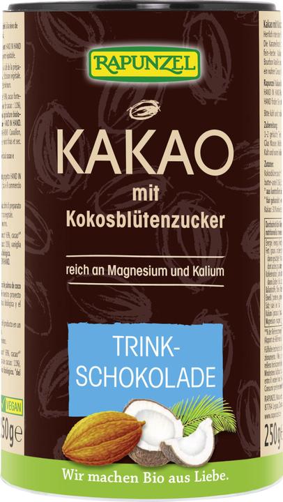 Produktbild Rapunzel Kakao mit Kokosblütenzucker Trinkschokolade Bio (250 g)