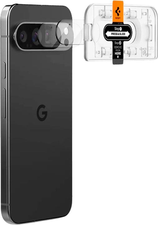 Actual product image Spigen EZ Fit Tempered Glass Camera Protector Google Pixel 9 Pro 2-Pack (2 Piece, Google Pixel 9 Pro)
