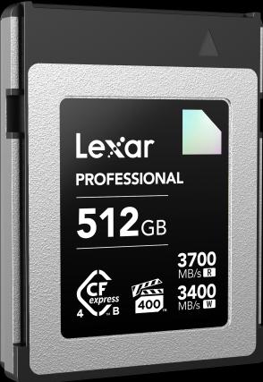 Produktbild Lexar CFexpress PRO 4.0 Type B DIAMOND Series 512GB - R3700/W3400MB/s - VPG400 (512 GB, CFexpress Typ B)