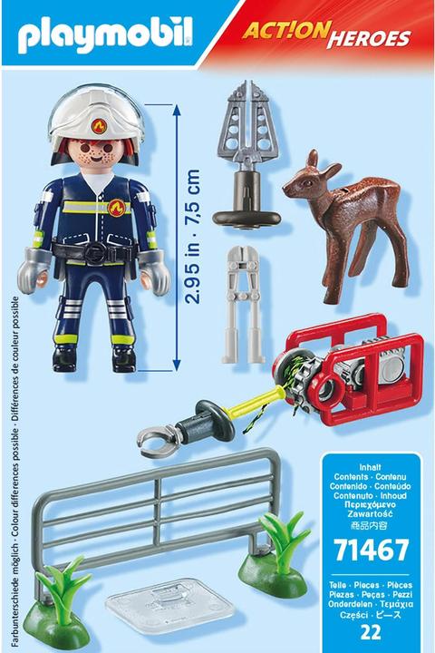 Image du produit Playmobil Sauvetage d'animaux par les pompiers (71467, Playmobil Action Heroes)