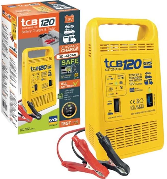 Image du produit GYS Chargeur de batterie TCB 120 automatique (12V, 10.50 A)