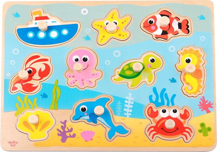 Actual product image Tooky Toy Wooden Puzzle Navy 11-pcs TY856
