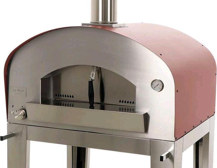 Immagine prodotto Seven Italy Stufa a gas da esterno Eros con carrelloRosso (Forno per pizza a gas)
