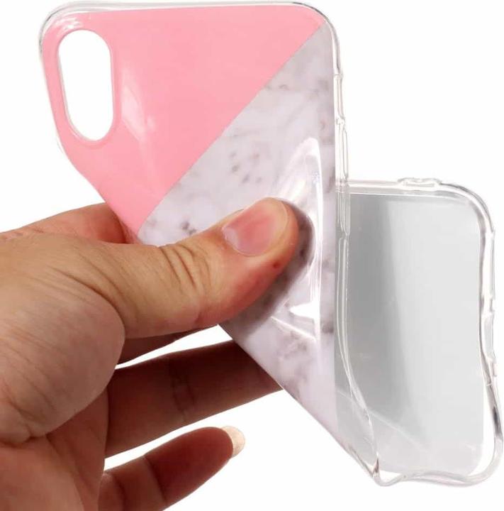 Produktbild Ueli Express iPhone XS / X Gummi Hülle TPU Marmor Optik BWP (Apple iPhone XS, Apple iPhone X)