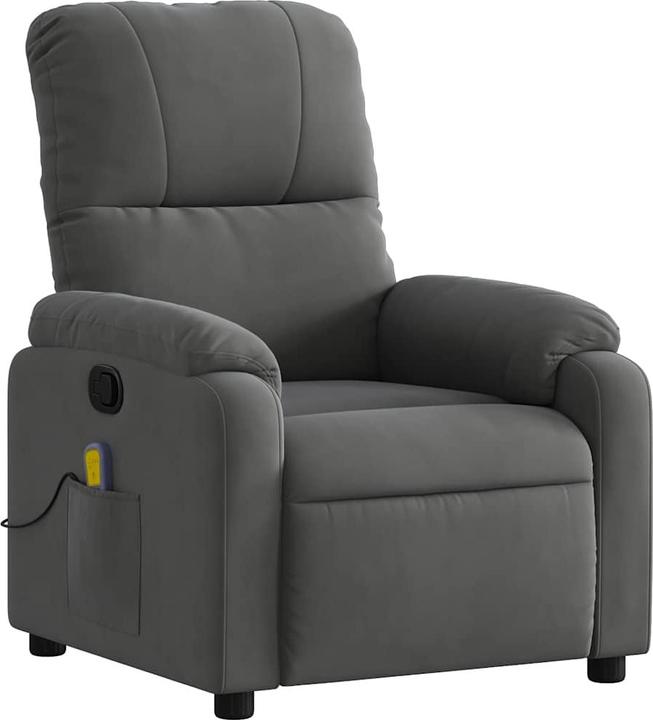 VidaXL Massagesessel Dunkelgrau Mikrofasergewebe,Farbe