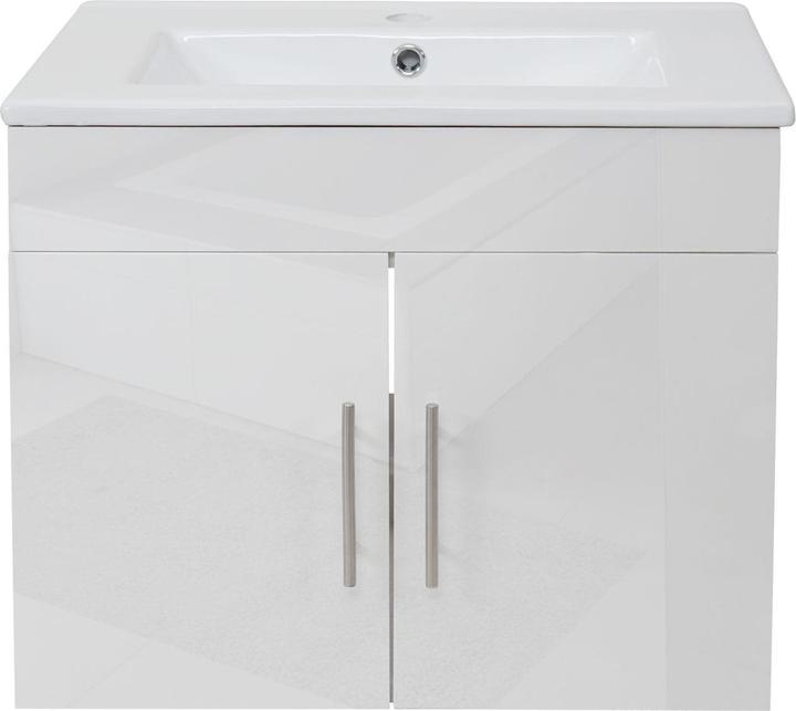 Immagine prodotto Mendler Lavabo + mobiletto, lavabo, lucido 60cm - bianco (61 x 48 x 50 cm)