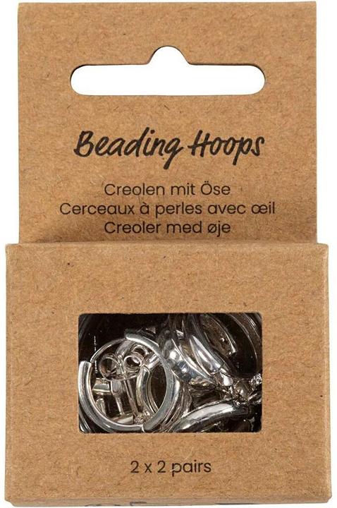 Produktbild Creativ Company Ohrring 2 x 2 Paar, Versilbert, Material: Messing (Messing)