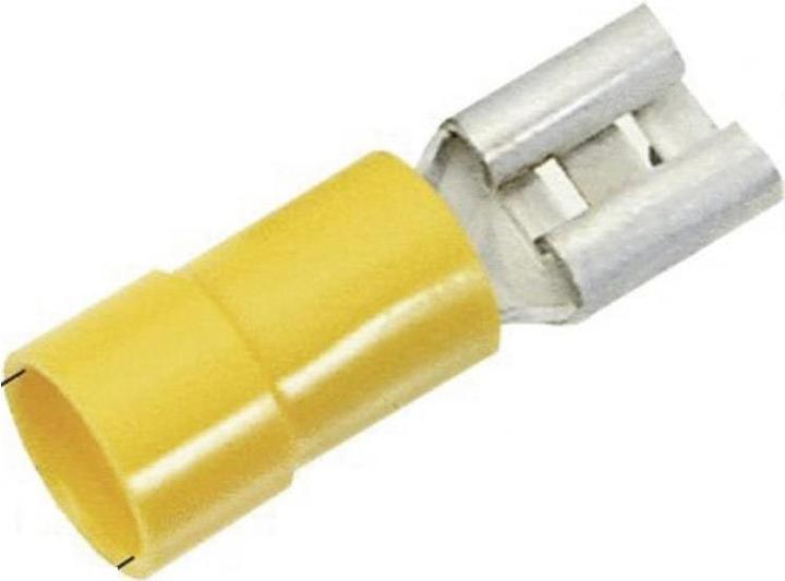 Produktbild Lapp Kabel Flachsteckhülse Steckbreite: 9.5 mm Steckdicke: 1.2 mm 180 ° Teilisoliert Gelb 63101120 50 St.