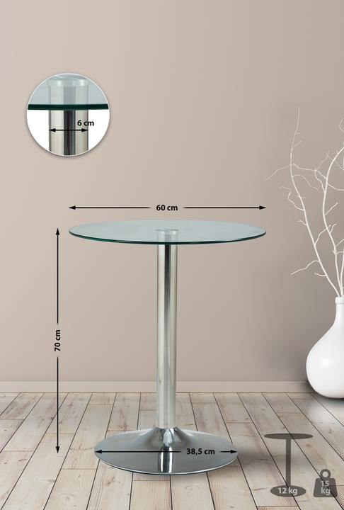 Image du produit CLP Glastisch (60 x 60 x 70 cm)