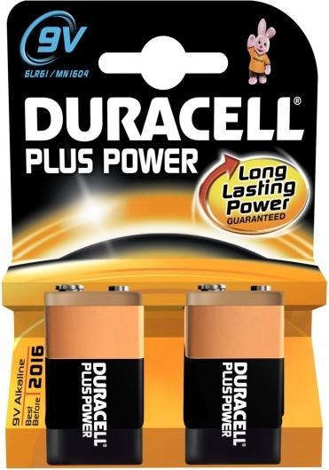 Actual product image Duracell Plus Power (2 pcs., 9V Block, 580 mAh)