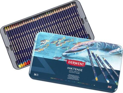 Image du produit Derwent Crayons aquarelle permanents Inktense (Multicolore, multicolore, 36 x)